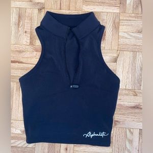 Alphalete zip up sports crop jacket size XS